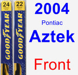 Front Wiper Blade Pack for 2004 Pontiac Aztek - Premium