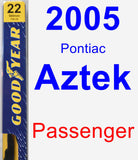 Passenger Wiper Blade for 2005 Pontiac Aztek - Premium