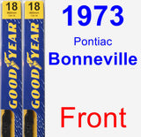 Front Wiper Blade Pack for 1973 Pontiac Bonneville - Premium