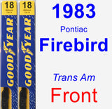 Front Wiper Blade Pack for 1983 Pontiac Firebird - Premium