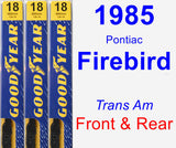 Front & Rear Wiper Blade Pack for 1985 Pontiac Firebird - Premium