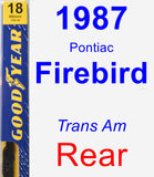 Rear Wiper Blade for 1987 Pontiac Firebird - Premium