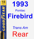 Rear Wiper Blade for 1993 Pontiac Firebird - Premium