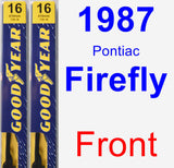 Front Wiper Blade Pack for 1987 Pontiac Firefly - Premium