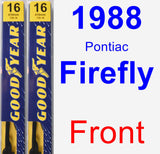 Front Wiper Blade Pack for 1988 Pontiac Firefly - Premium