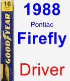 Driver Wiper Blade for 1988 Pontiac Firefly - Premium