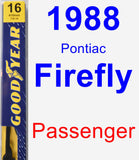 Passenger Wiper Blade for 1988 Pontiac Firefly - Premium