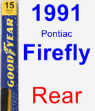 Rear Wiper Blade for 1991 Pontiac Firefly - Premium