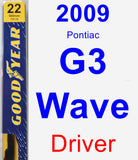 Driver Wiper Blade for 2009 Pontiac G3 Wave - Premium