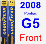 Front Wiper Blade Pack for 2008 Pontiac G5 - Premium