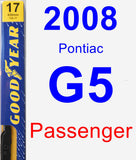 Passenger Wiper Blade for 2008 Pontiac G5 - Premium