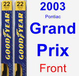 Front Wiper Blade Pack for 2003 Pontiac Grand Prix - Premium