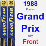 Front Wiper Blade Pack for 1988 Pontiac Grand Prix - Premium