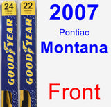 Front Wiper Blade Pack for 2007 Pontiac Montana - Premium