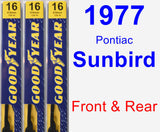 Front & Rear Wiper Blade Pack for 1977 Pontiac Sunbird - Premium