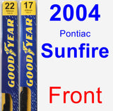 Front Wiper Blade Pack for 2004 Pontiac Sunfire - Premium