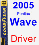 Driver Wiper Blade for 2005 Pontiac Wave - Premium