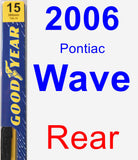 Rear Wiper Blade for 2006 Pontiac Wave - Premium