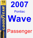 Passenger Wiper Blade for 2007 Pontiac Wave - Premium