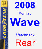 Rear Wiper Blade for 2008 Pontiac Wave - Premium