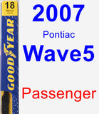 Passenger Wiper Blade for 2007 Pontiac Wave5 - Premium