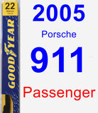 Passenger Wiper Blade for 2005 Porsche 911 - Premium