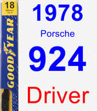 Driver Wiper Blade for 1978 Porsche 924 - Premium