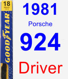 Driver Wiper Blade for 1981 Porsche 924 - Premium