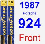 Front Wiper Blade Pack for 1987 Porsche 924 - Premium