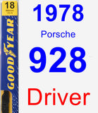 Driver Wiper Blade for 1978 Porsche 928 - Premium