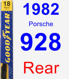 Rear Wiper Blade for 1982 Porsche 928 - Premium