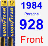 Front Wiper Blade Pack for 1984 Porsche 928 - Premium