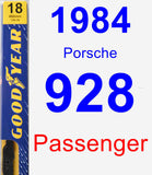 Passenger Wiper Blade for 1984 Porsche 928 - Premium