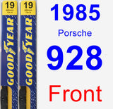 Front Wiper Blade Pack for 1985 Porsche 928 - Premium