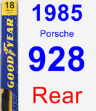 Rear Wiper Blade for 1985 Porsche 928 - Premium