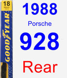 Rear Wiper Blade for 1988 Porsche 928 - Premium