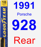 Rear Wiper Blade for 1991 Porsche 928 - Premium