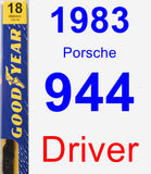 Driver Wiper Blade for 1983 Porsche 944 - Premium