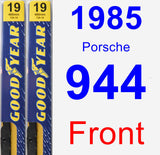 Front Wiper Blade Pack for 1985 Porsche 944 - Premium