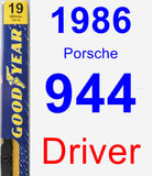 Driver Wiper Blade for 1986 Porsche 944 - Premium