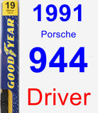 Driver Wiper Blade for 1991 Porsche 944 - Premium