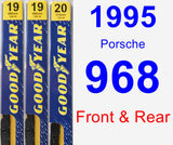 Front & Rear Wiper Blade Pack for 1995 Porsche 968 - Premium