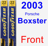 Front Wiper Blade Pack for 2003 Porsche Boxster - Premium