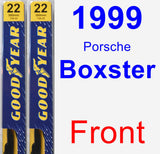 Front Wiper Blade Pack for 1999 Porsche Boxster - Premium