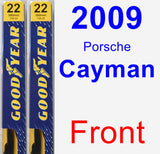 Front Wiper Blade Pack for 2009 Porsche Cayman - Premium