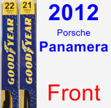 Front Wiper Blade Pack for 2012 Porsche Panamera - Premium