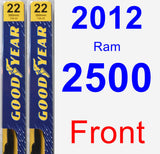 Front Wiper Blade Pack for 2012 Ram 2500 - Premium