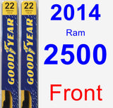 Front Wiper Blade Pack for 2014 Ram 2500 - Premium