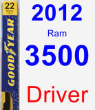 Driver Wiper Blade for 2012 Ram 3500 - Premium