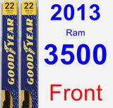 Front Wiper Blade Pack for 2013 Ram 3500 - Premium